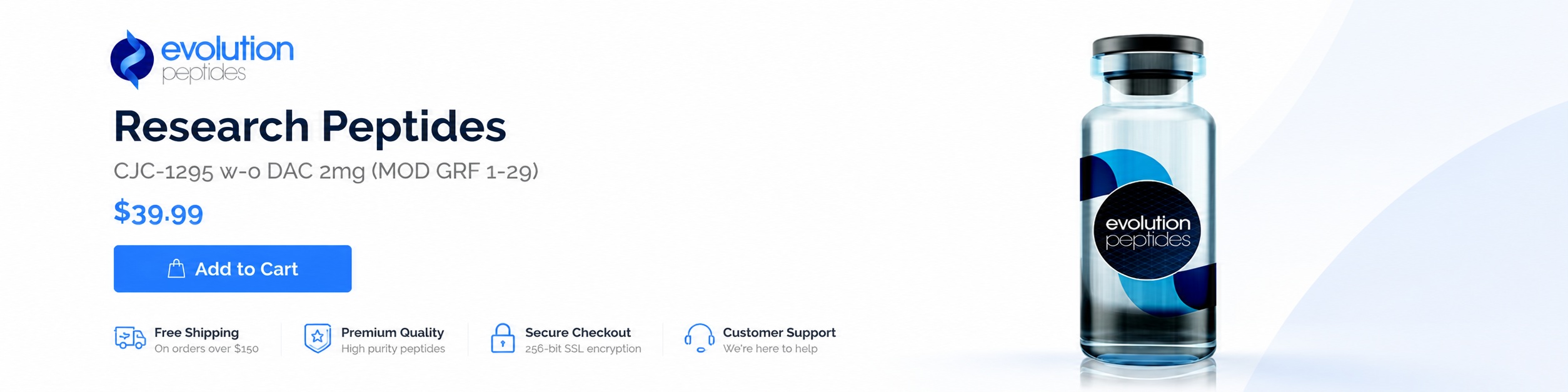 Evolution Peptides — Shopify B2C & B2B eCommerce preview